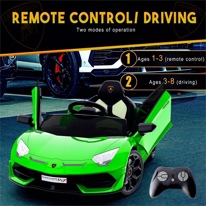 Load image into Gallery viewer, 12V Electric Battery Powered Sports Car for Kids with Remote Control - Green
