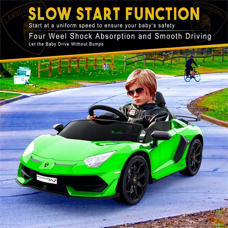 Load image into Gallery viewer, 12V Electric Battery Powered Sports Car for Kids with Remote Control - Green
