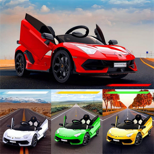 12V Electric Battery Powered Sports Car for Kids with Remote Control - Green