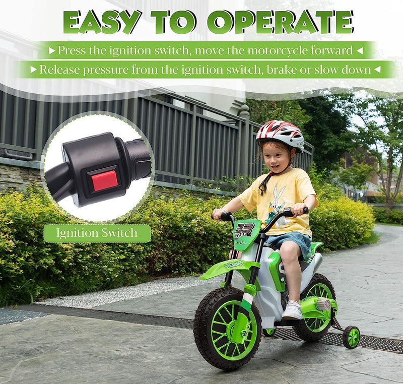 Load image into Gallery viewer, 12V Electric Dirt Bike Ride-On Toy for Kids - Battery Powered Motorbike
