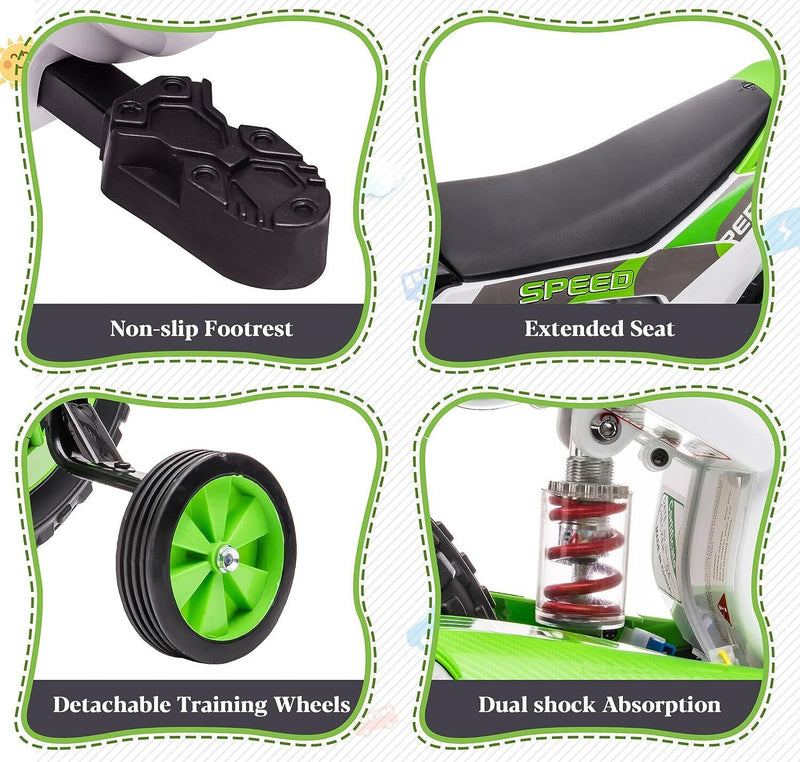Load image into Gallery viewer, 12V Electric Dirt Bike Ride-On Toy for Kids - Battery Powered Motorbike
