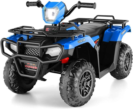 12V Electric Kids ATV Quad Car Truck in Black - Suitable for Ages 3-6 Years