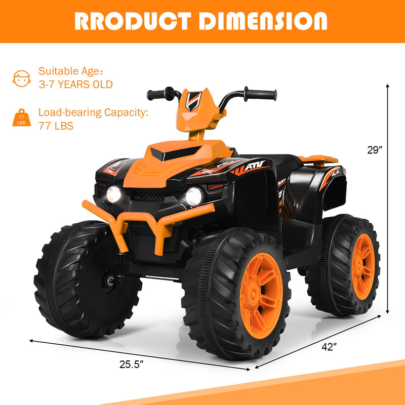 Load image into Gallery viewer, 12V Electric Kids Quad ATV Ride On Car with LED Lights - The Perfect Ride for Your Little One!

