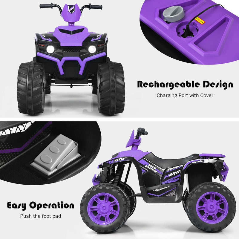 Load image into Gallery viewer, 12V Electric Kids Quad ATV Ride On Car with LED Lights - The Perfect Ride for Your Little One!
