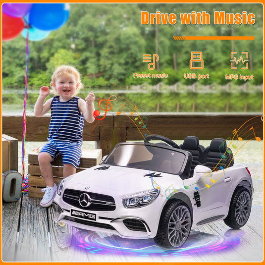 12V Electric Kids Ride On Car Mercedes Benz AMG SL65 with Remote Control and LED Lights