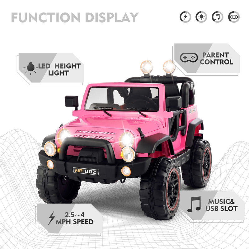 Load image into Gallery viewer, 12V Electric Kids Ride-On Car with Remote Control - 3 Speeds, Pink
