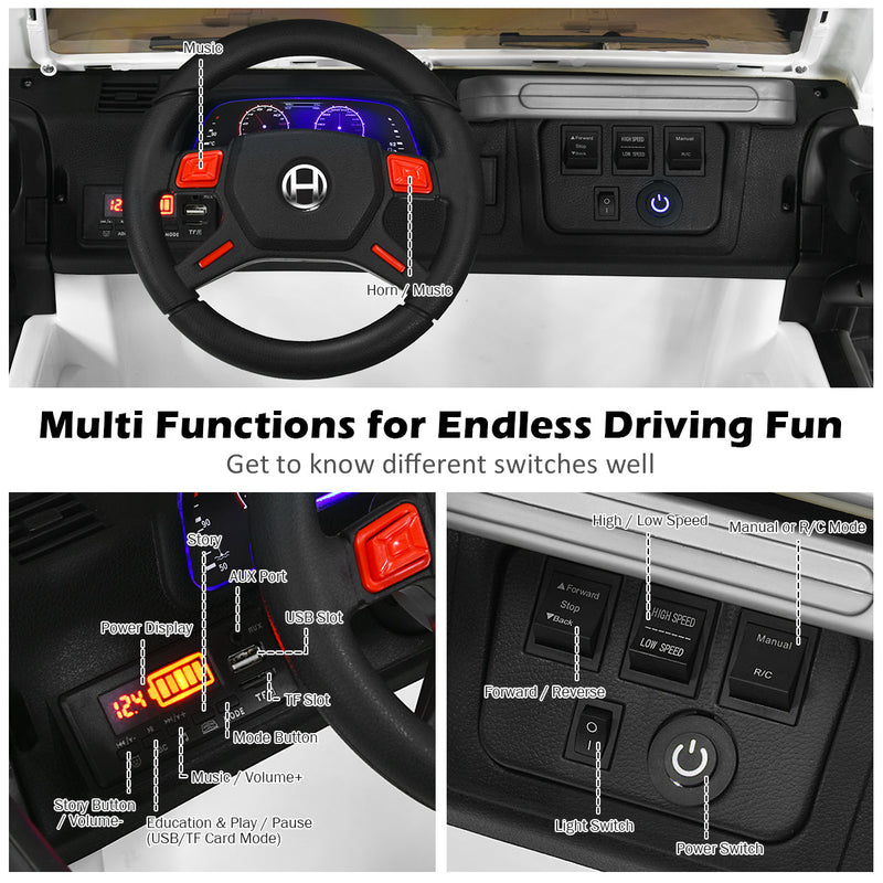 Load image into Gallery viewer, 12V Electric Kids Ride On Jeep Car with Remote Control - Perfect for Little Adventurers!
