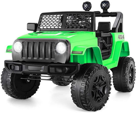 Electric Ride On Jeep for Kids with Parent Remote, Music & Headlights - 12V