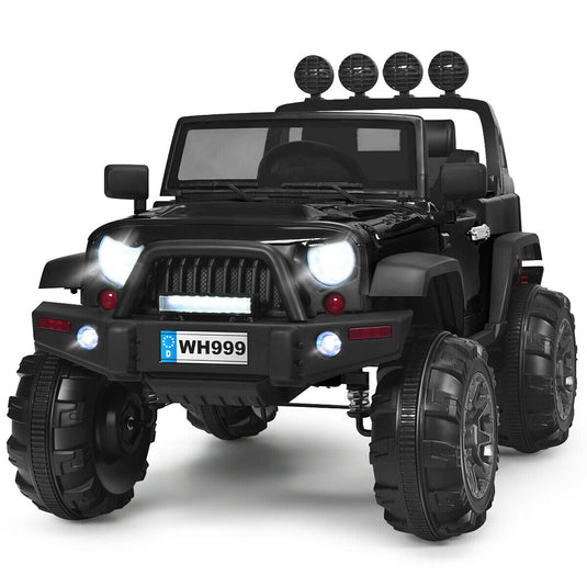 12V Electric Kids Ride-On Truck with MP3 and Remote Control - Black