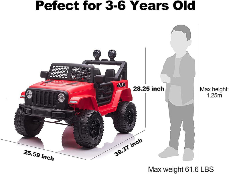 Load image into Gallery viewer, 12V Electric Kids Ride On Truck with Remote Control and LED Lights
