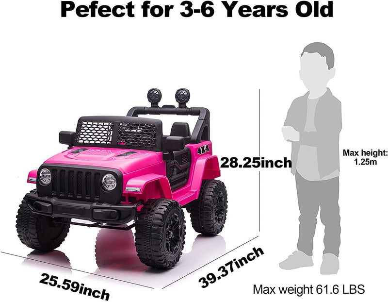 Load image into Gallery viewer, 12V Electric Kids Ride On Truck with Remote Control and LED Lights
