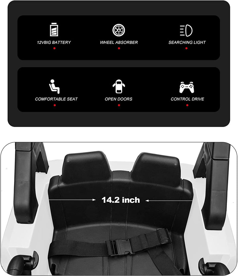 Load image into Gallery viewer, 12V Electric Kids Ride On Truck with Remote Control and LED Lights
