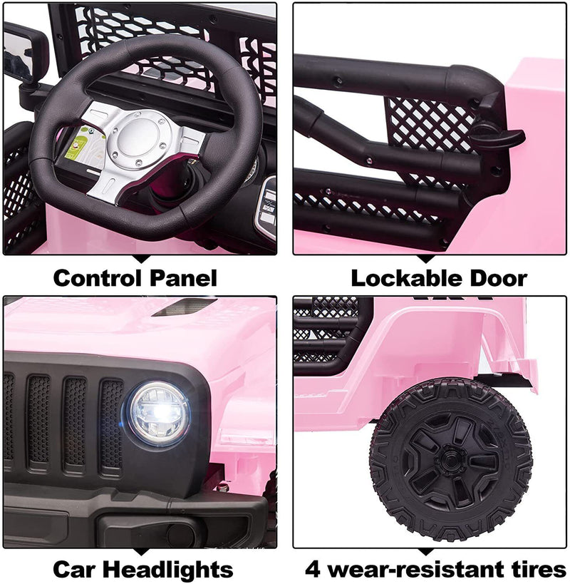 Load image into Gallery viewer, 12V Electric Kids Ride On Truck with Remote Control and LED Lights
