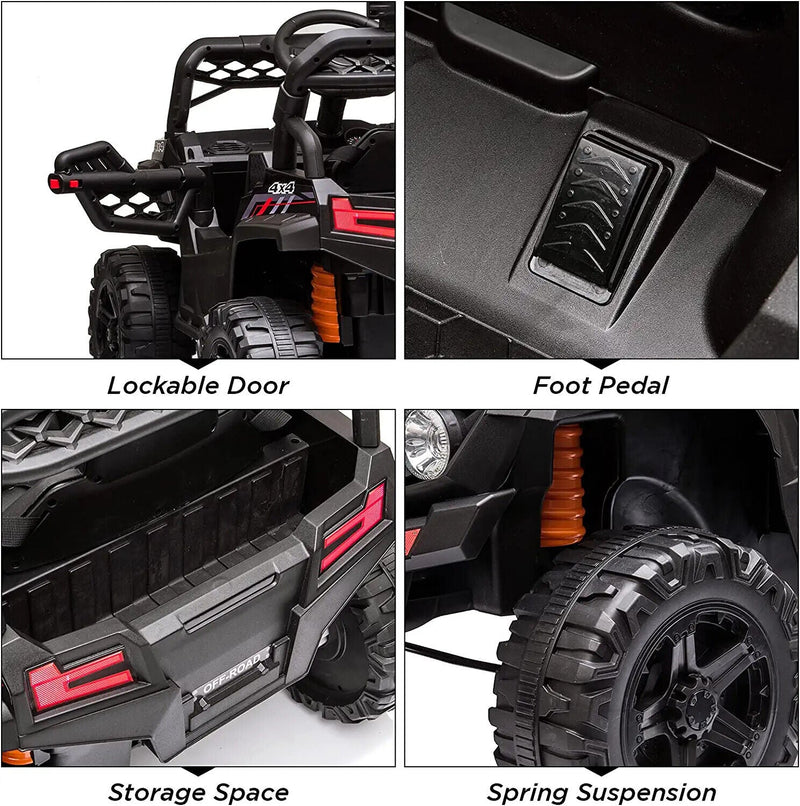Load image into Gallery viewer, 12V Electric Kids Truck Car with Remote Control, FM/LED Lights - Perfect Xmas Gift!
