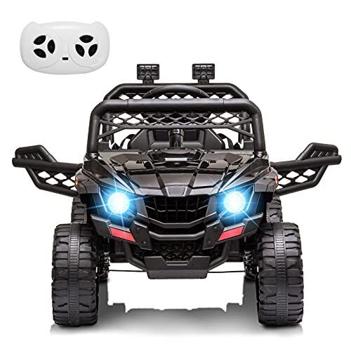 12V Electric Kids Truck Car with Remote Control, FM/LED Lights - Perfect Xmas Gift!