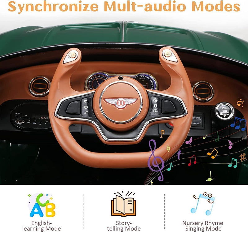 Load image into Gallery viewer, 12V Battery Powered Bentley Style Kids Ride On Car with Remote Control
