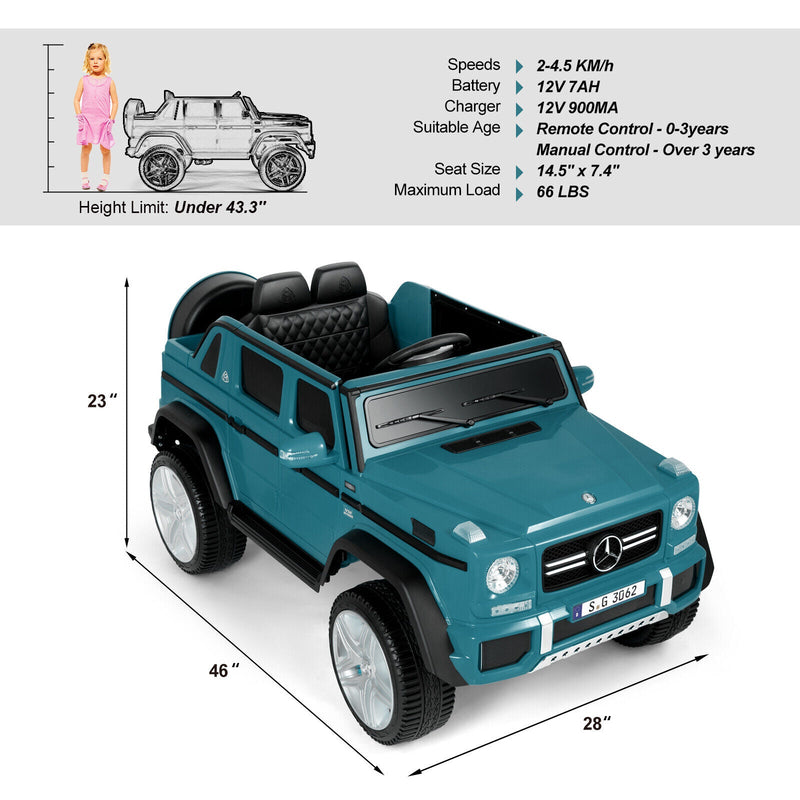 Load image into Gallery viewer, 12V Electric Mercedes-Benz Kids Ride On Car with Remote Control, Lights, and Music
