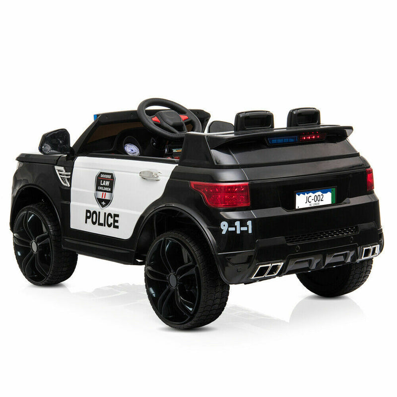 Load image into Gallery viewer, 12V Electric Police Car Ride-On SUV for Kids with Music, Lights, Horn, and Remote Control
