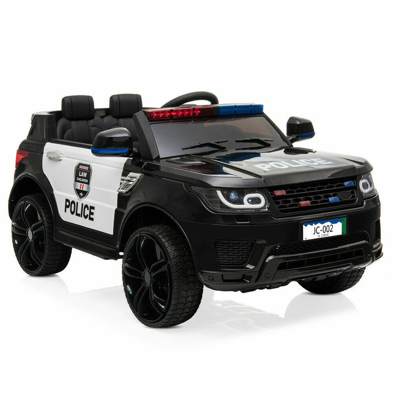 Load image into Gallery viewer, 12V Electric Police Car Ride-On SUV for Kids with Music, Lights, Horn, and Remote Control
