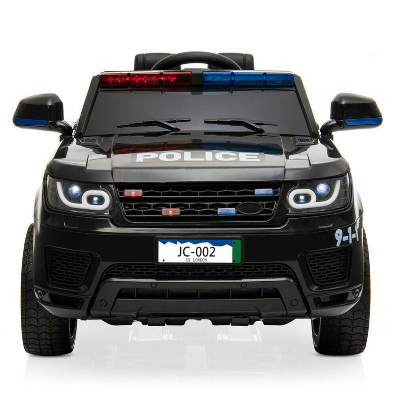 Load image into Gallery viewer, 12V Electric Police Car Ride-On SUV for Kids with Music, Lights, Horn, and Remote Control
