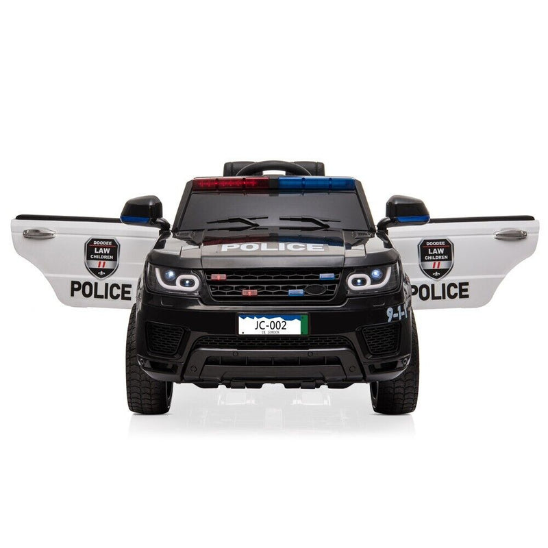 Load image into Gallery viewer, 12V Electric Police Car Ride-On SUV for Kids with Remote Control - Black
