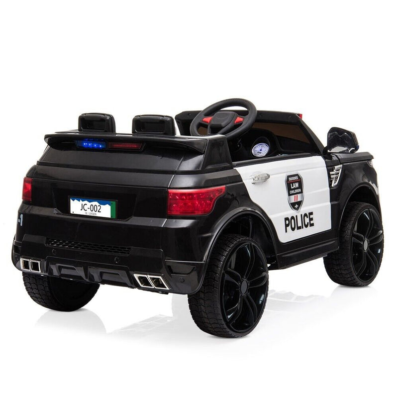 Load image into Gallery viewer, 12V Electric Police Car Ride-On SUV for Kids with Remote Control - Black
