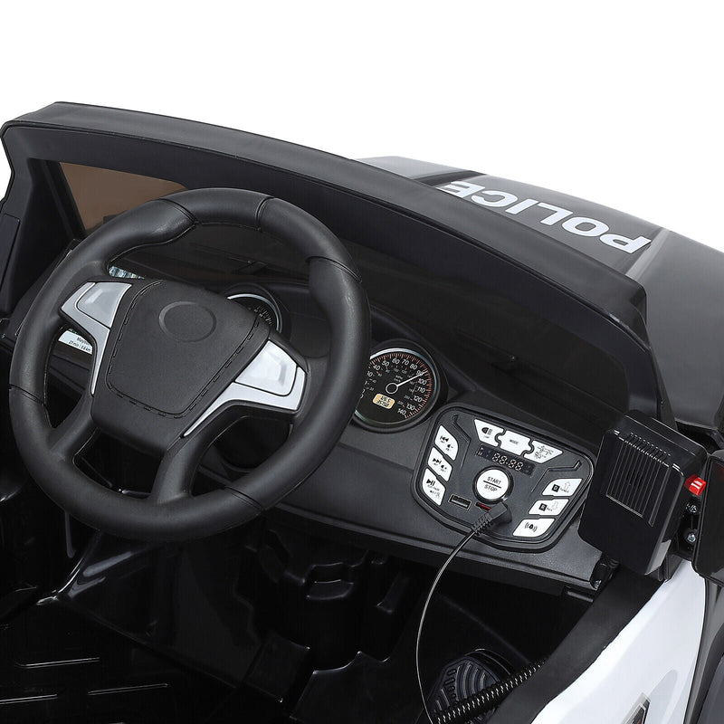 Load image into Gallery viewer, 12V Electric Police Pickup Truck for Kids with Megaphone, Siren, and Flashing Lights - Remote Control Included
