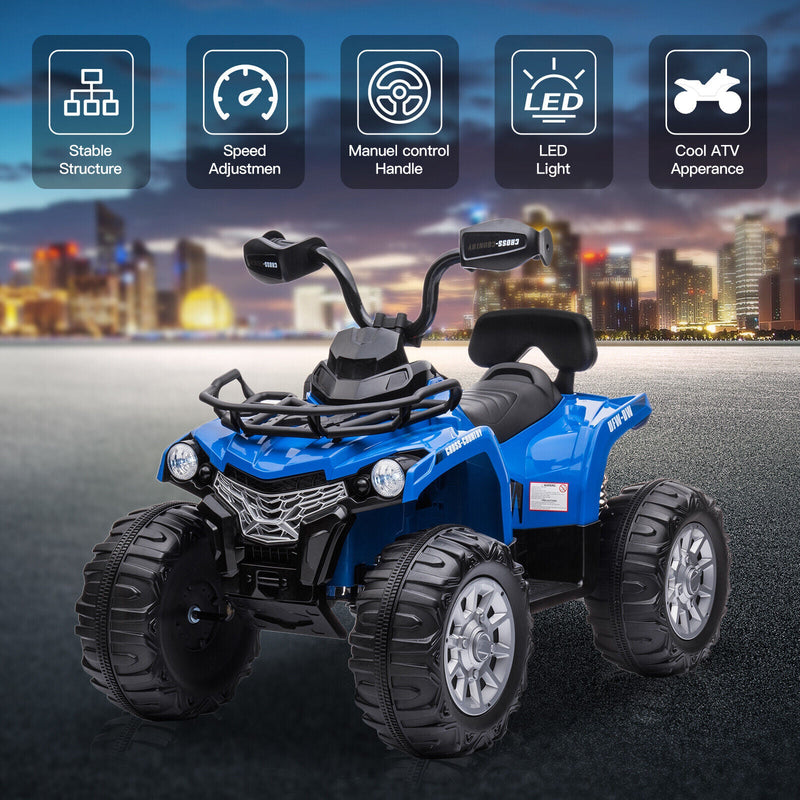 Load image into Gallery viewer, 12V Electric Quad ATV for Kids with Fat Tires - Battery Powered 4-Wheeler Truck
