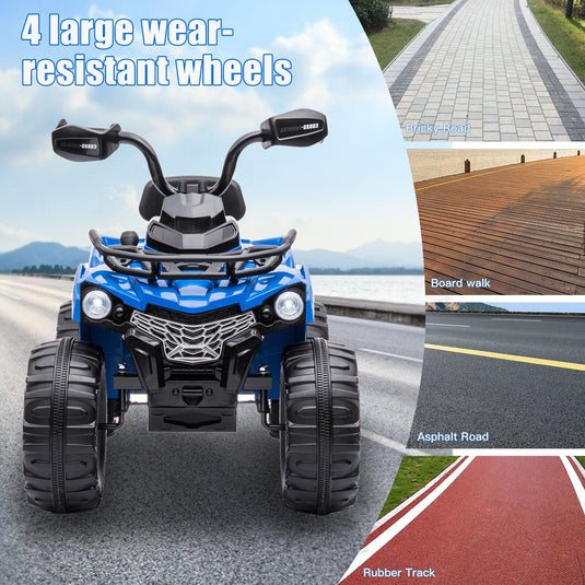 12V Electric Quad ATV for Kids with Fat Tires - Battery Powered 4-Wheeler Truck