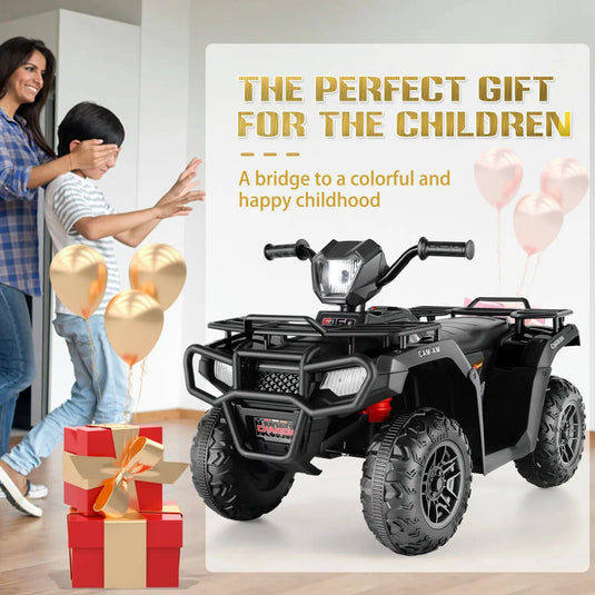 12V Electric Ride-On ATV for Kids with USB/MP3, Perfect Gift for Ages 3-6