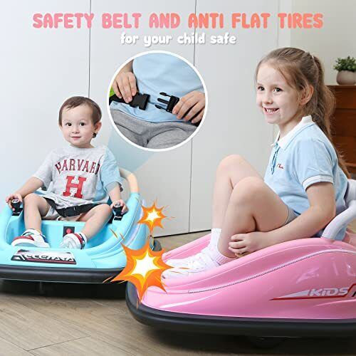 Load image into Gallery viewer, 12V Electric Ride On Bumper Car for Toddlers with 2 Driv...
