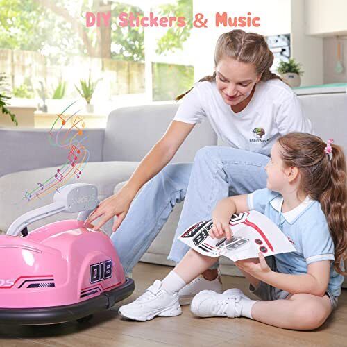 Load image into Gallery viewer, 12V Electric Ride On Bumper Car for Toddlers with 2 Driv...
