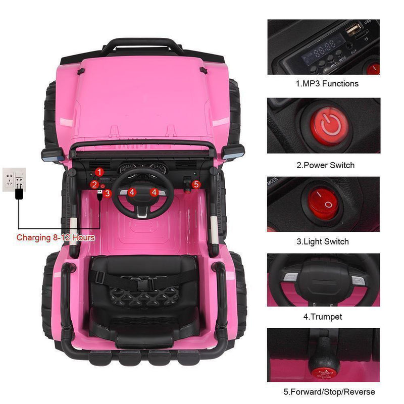 Load image into Gallery viewer, 12V Electric Ride On Car for Kids with 4 Wheels, 3 Speeds, and Remote Control

