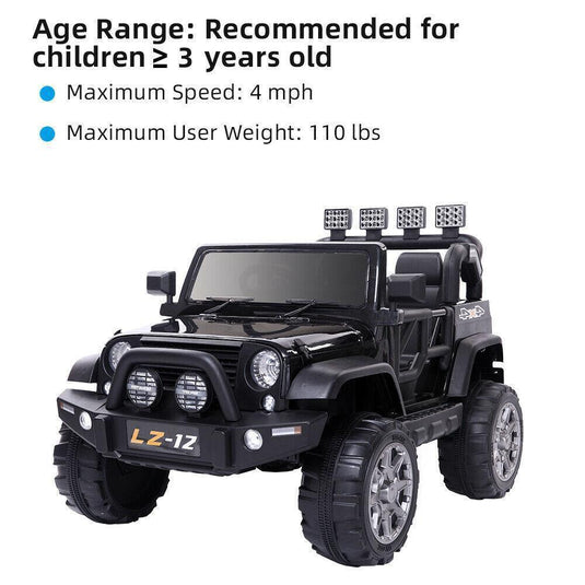 12V Electric Ride On Car for Kids with Remote Control - 3 Speeds, 4 Wheels, and Exciting Features!