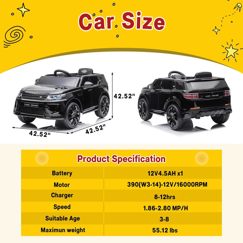 Load image into Gallery viewer, 12V Electric Ride-On Car for Kids with Remote Control - Black
