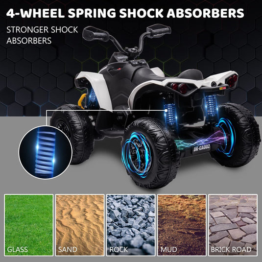 12V Electric Ride-On Car for Kids with Remote Control, LED Lights, and Music