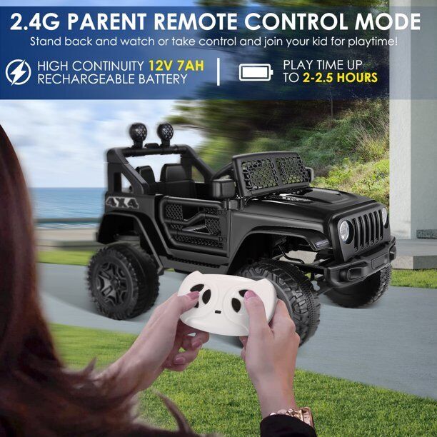 Load image into Gallery viewer, 12V Electric Ride-On Car for Kids with Remote Control, MP3 Player, and LED Lights - Perfect Gift Toy
