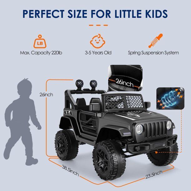 Load image into Gallery viewer, 12V Electric Ride-On Car for Kids with Remote Control, MP3 Player, and LED Lights - Perfect Gift Toy
