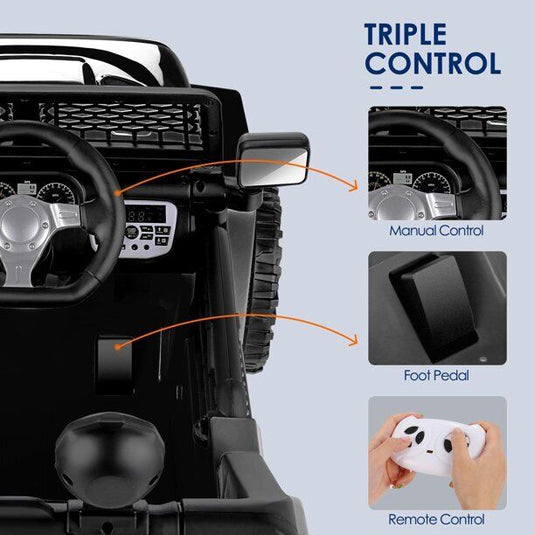 12V Electric Ride-On Car for Kids with Remote Control, MP3 Player, and LED Lights - Perfect Gift Toy