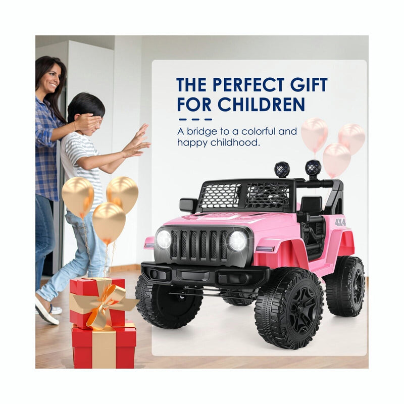 Load image into Gallery viewer, 12V Electric Ride-On Car for Kids with Remote Control, MP3 Player, and LED Lights - Perfect Gift Toy
