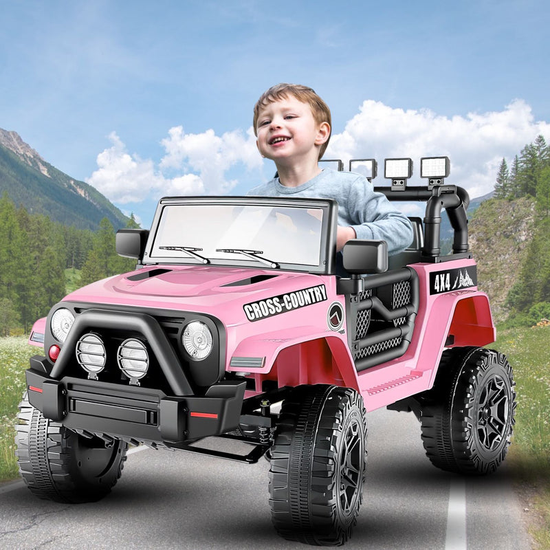 Load image into Gallery viewer, 12V Electric Ride-On Car for Kids with Spring Suspension, MP3/USB/AUX, and Remote Control - 3 Speed Options
