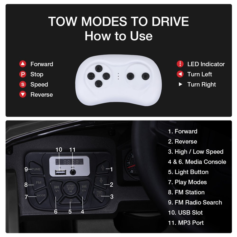 Load image into Gallery viewer, 12V Electric Ride-On Car for Kids with Trunk, Remote Control, and MP3 Player
