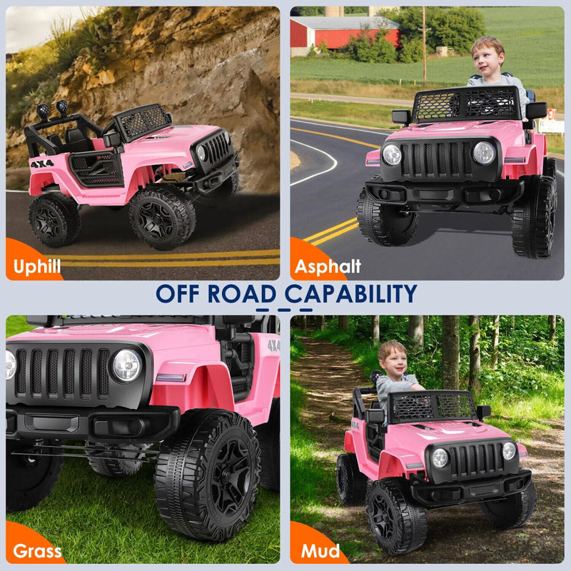 Load image into Gallery viewer, 12V Electric Ride On Car Toy Truck with USB, Bluetooth, and Remote Control for Kids
