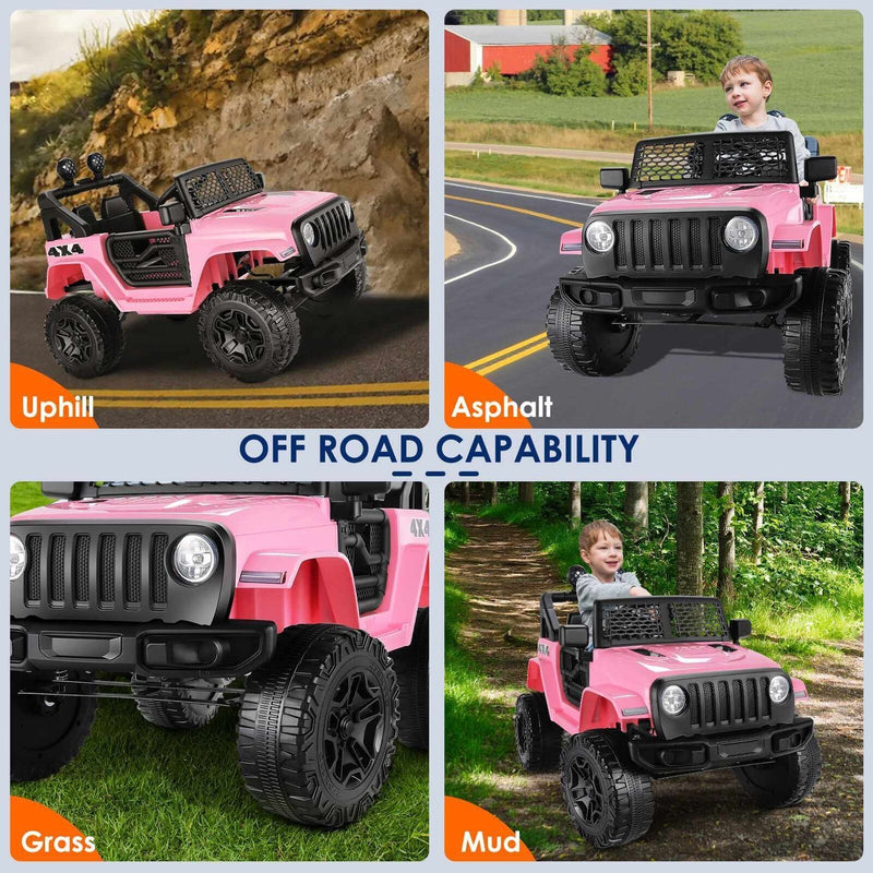 Load image into Gallery viewer, 12V Electric Ride-On Car Truck for Kids with Remote Control &amp; LED Lights
