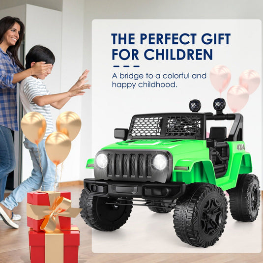 12V Electric Ride-On Car Trucks for Kids with Remote Control, MP3 & LED Lights
