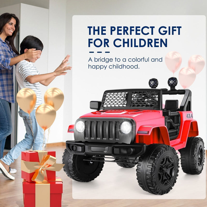Load image into Gallery viewer, 12V Electric Ride-On Car Trucks for Kids with Remote Control, MP3 &amp; LED Lights
