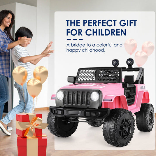 12V Electric Ride-On Car Trucks for Kids with Remote Control, MP3 & LED Lights