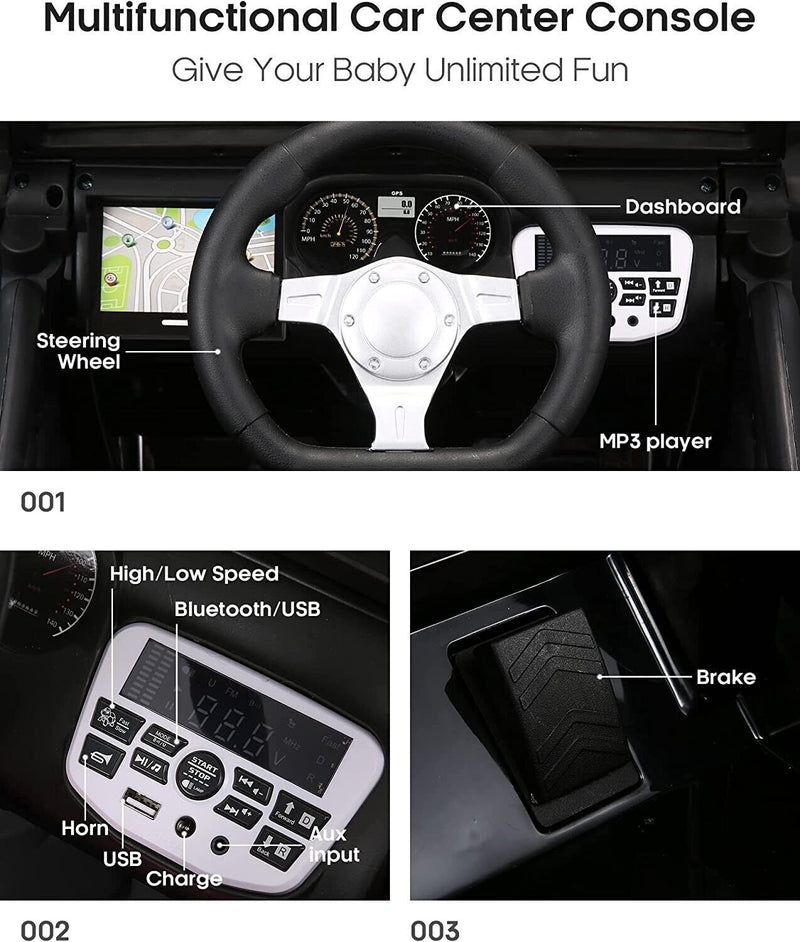 Load image into Gallery viewer, 12V Electric Ride-On Car with MP3, Lights, and Remote Control - Perfect for Little Drivers!
