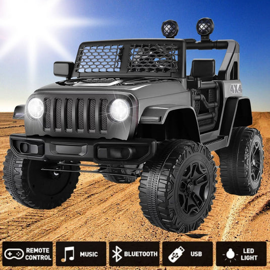 12V Electric Ride On Cars for Kids with Remote Control, MP3 Player, LED Lights, and USB