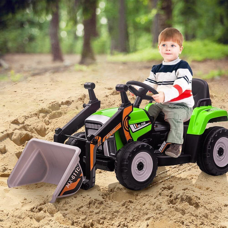 Load image into Gallery viewer, 12V Electric Ride-On Excavator Truck for Kids with 3 Speeds, Music, and Remote Control
